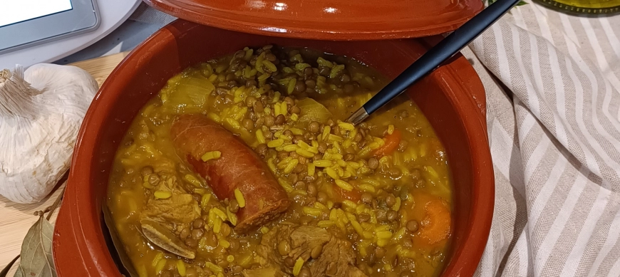 LENTEJAS CON ARROZ A MI MANERA