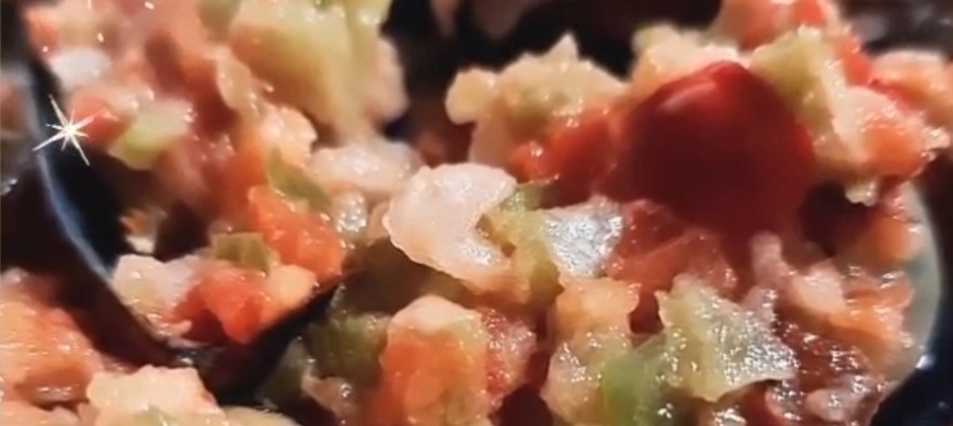 Mejillones con pipirrana