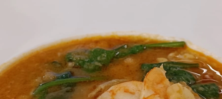 Potaje de cuaresma con langostinos en Thermomix