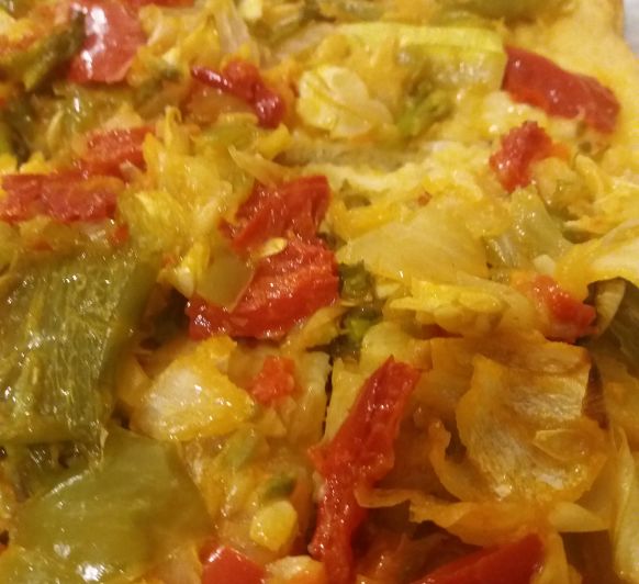 Coca de verduras